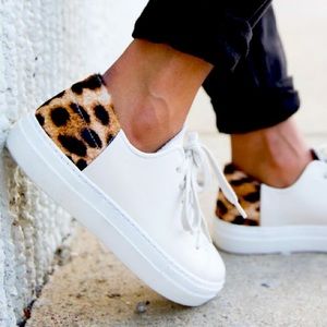ABLE Emmy sneaker bone/cheetah, size 10